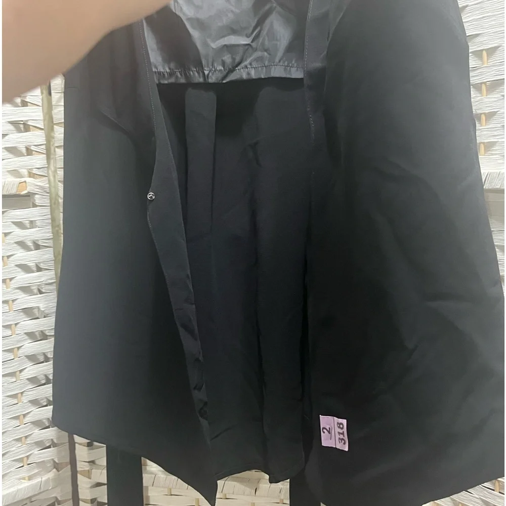 ZARA Black Sleeveless, Wrap Tunic Top with Tie-Waist Small - Picture 5 of 11